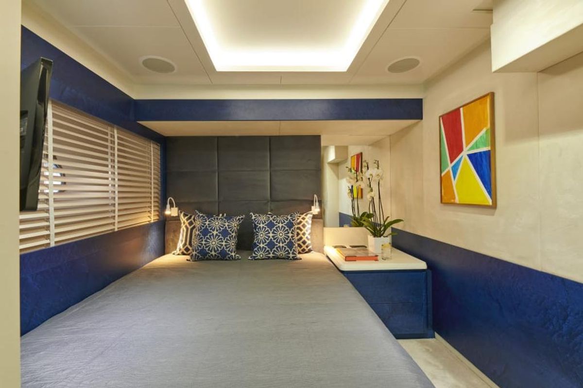 Cabin on La Fenice, a Azimut 85F yacht at Gouvia, Greece
