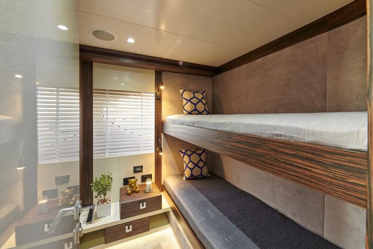Cabin on La Fenice, a Azimut 85F yacht at Gouvia, Greece