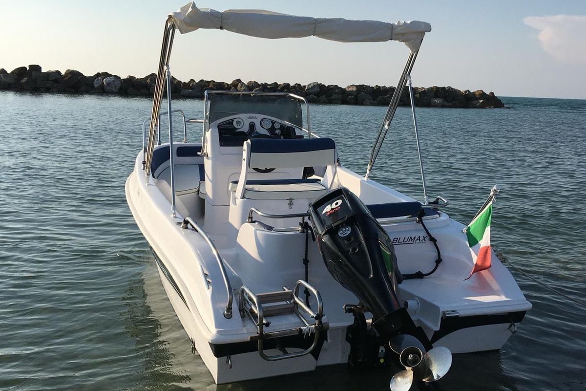 Exterior view of Dory - Blue, a Gulet Blumax 19 Pro motorboat at Livorno, Italy