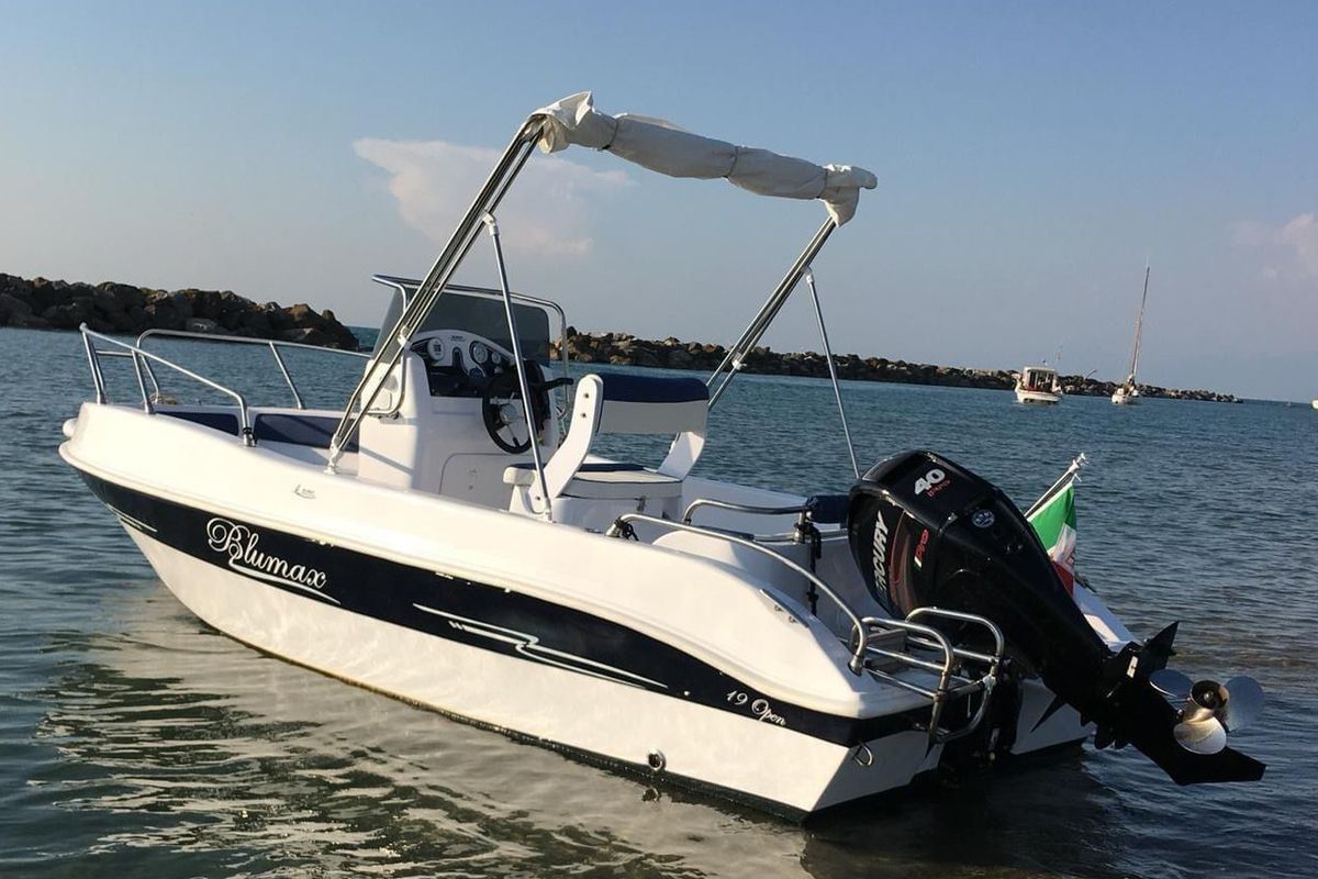 Exterior view of Dory - Blue, a Gulet Blumax 19 Pro motorboat at Livorno, Italy