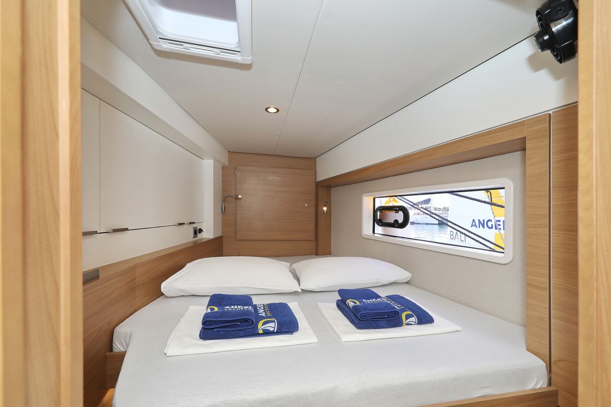 Cabin on Mademoiselle, a Bali 4.2 catamaran at Općina Rogoznica, Croatia