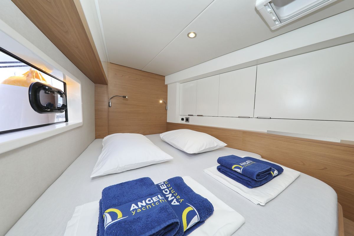 Cabin on Mademoiselle, a Bali 4.2 catamaran at Općina Rogoznica, Croatia