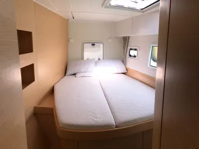 Cabin on MAGAN 1 WATER MAKER - PANNELS , a Lagoon 42 catamaran at Capo d'Orlando, Italy