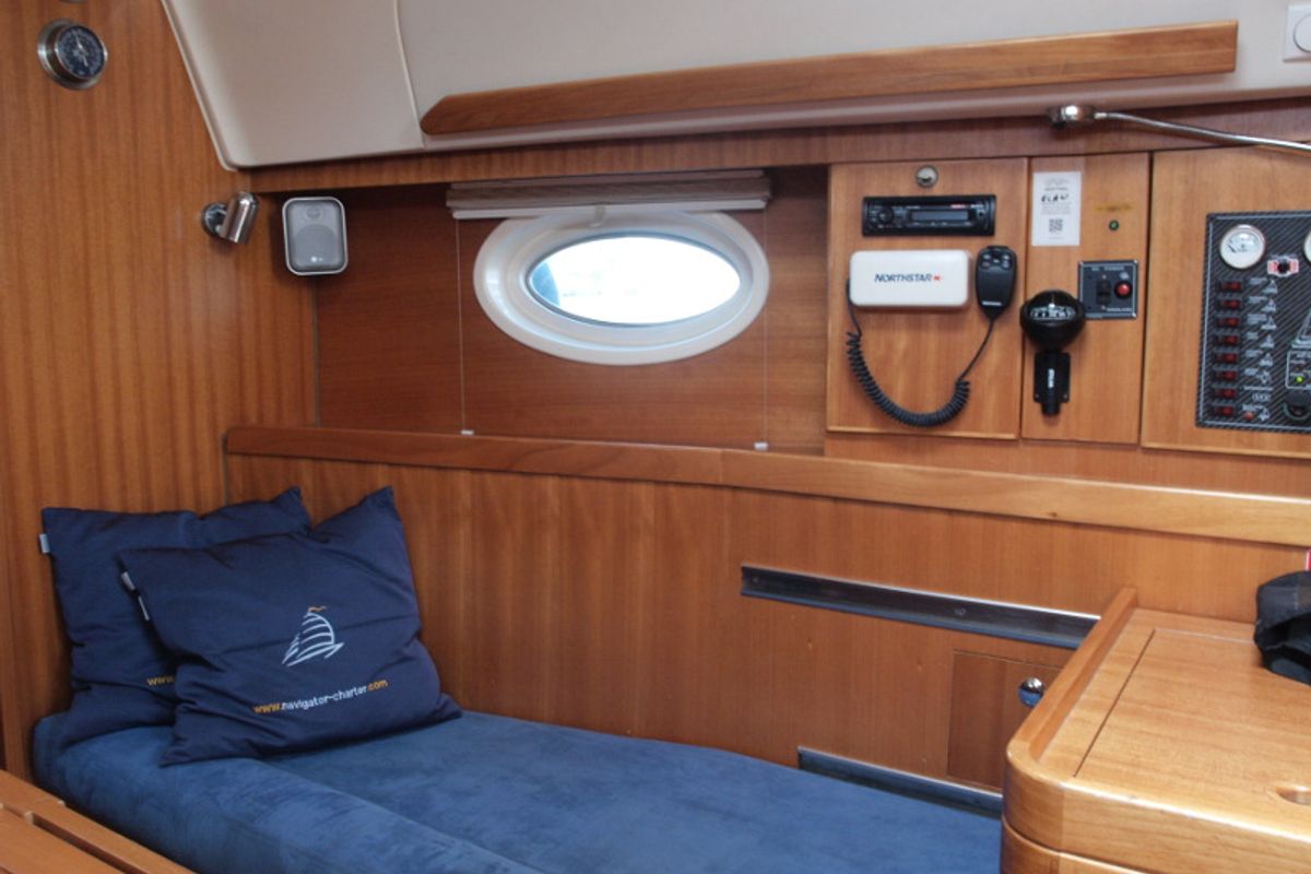 Cabin on Sea Bird, a Elan Impression 344 sailboat at Primošten, Croatia