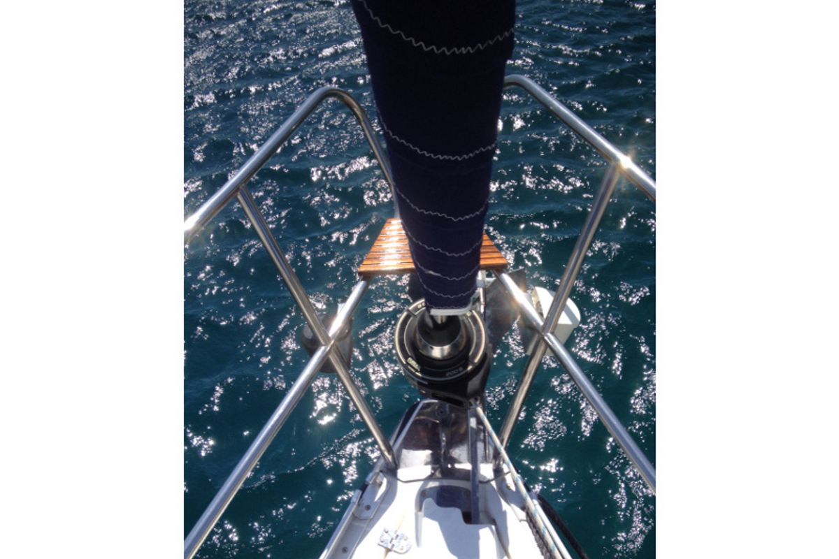 Exterior view of Sea Bird, a Elan Impression 344 sailboat at Primošten, Croatia