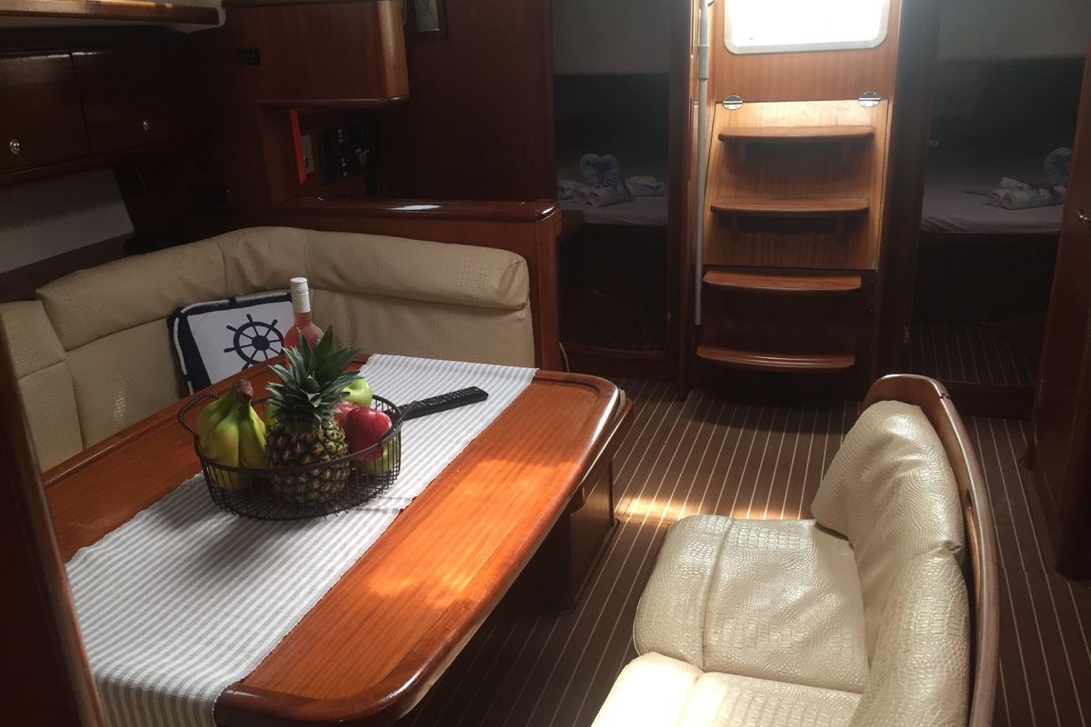 Salon of Stelios, a Bavaria 44 sailboat at Municipal Unit of Ellomenos, Greece