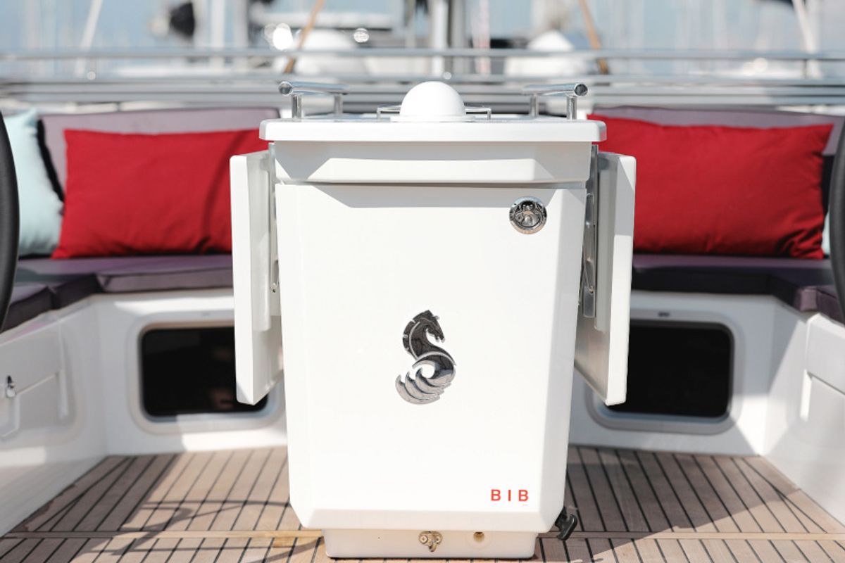 Cockpit of Grey Goose, a Beneteau Oceanis 51.1 sailboat at Općina Sukošan, Croatia