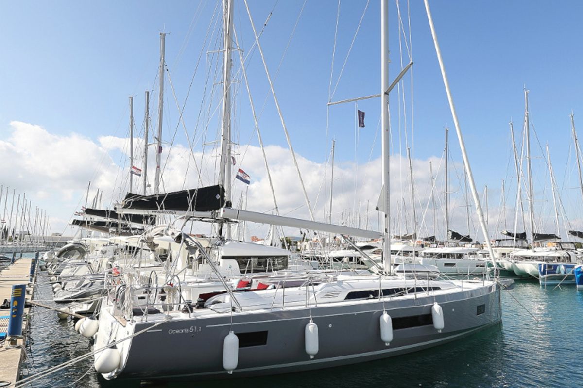 Exterior view of Grey Goose, a Beneteau Oceanis 51.1 sailboat at Općina Sukošan, Croatia