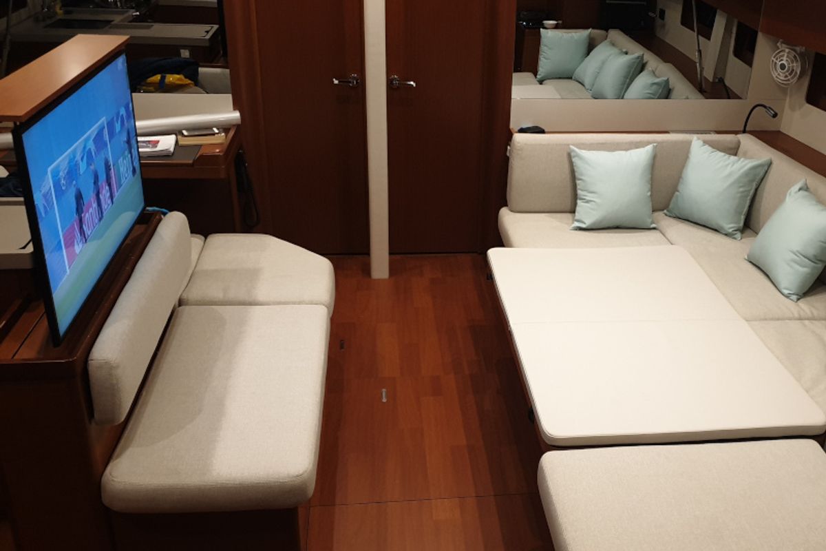 Salon of Grey Goose, a Beneteau Oceanis 51.1 sailboat at Općina Sukošan, Croatia