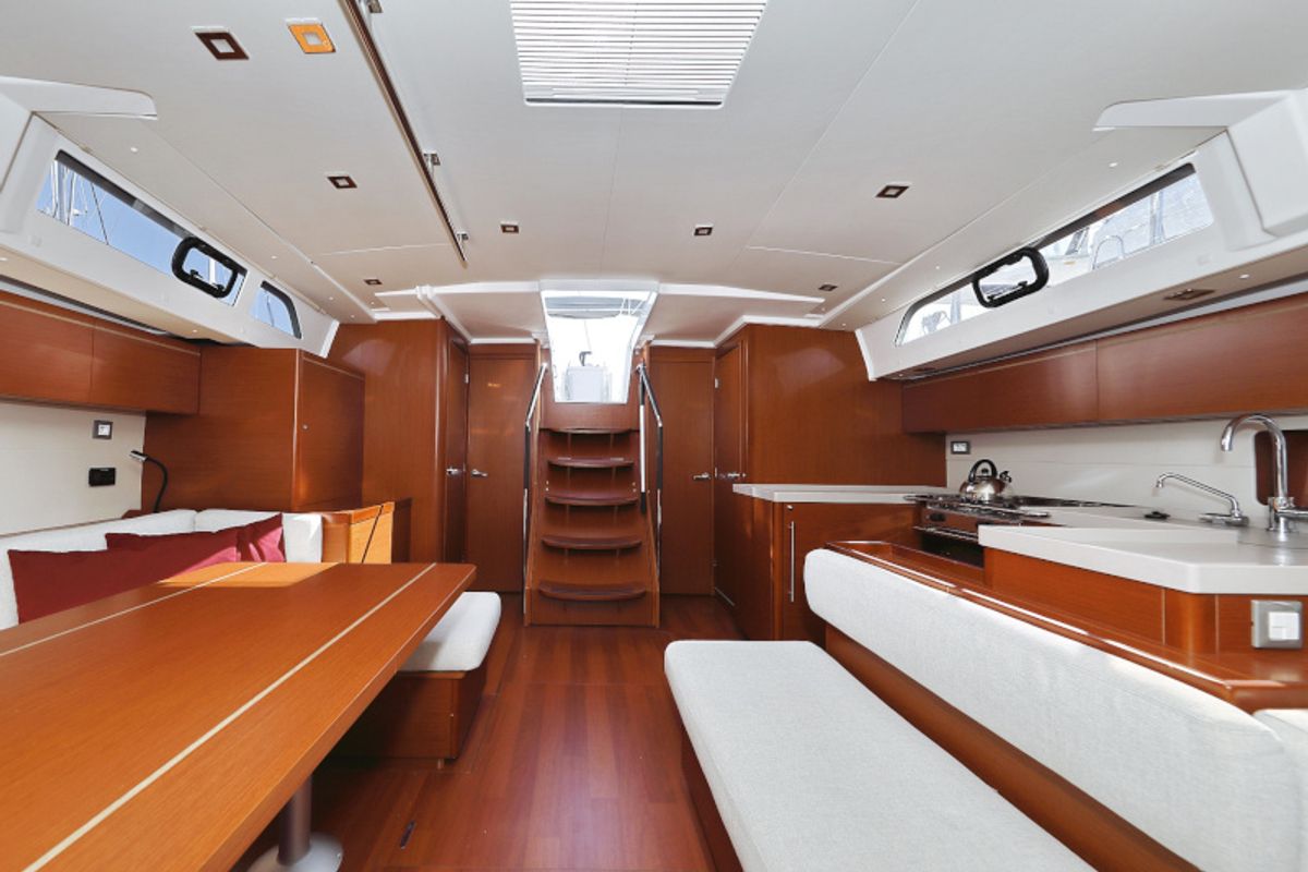 Salon of Grey Goose, a Beneteau Oceanis 51.1 sailboat at Općina Sukošan, Croatia