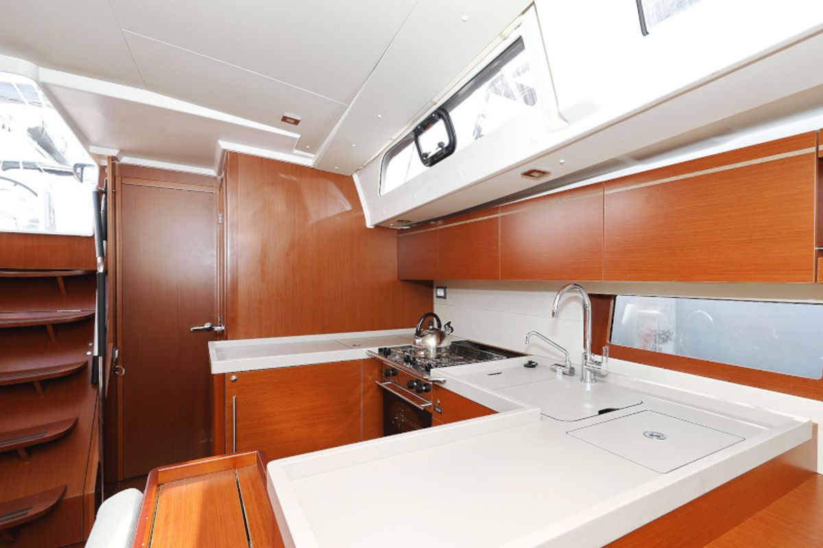 Galley of Grey Goose, a Beneteau Oceanis 51.1 sailboat at Općina Sukošan, Croatia