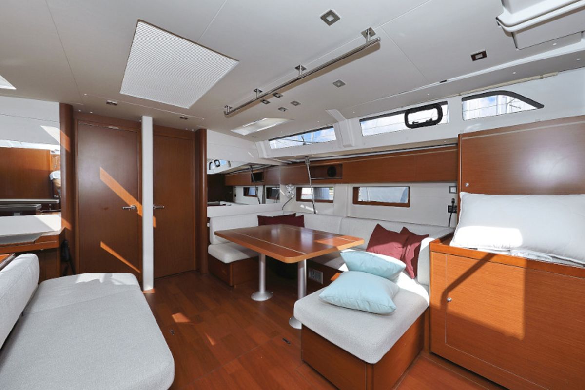 Salon of Grey Goose, a Beneteau Oceanis 51.1 sailboat at Općina Sukošan, Croatia