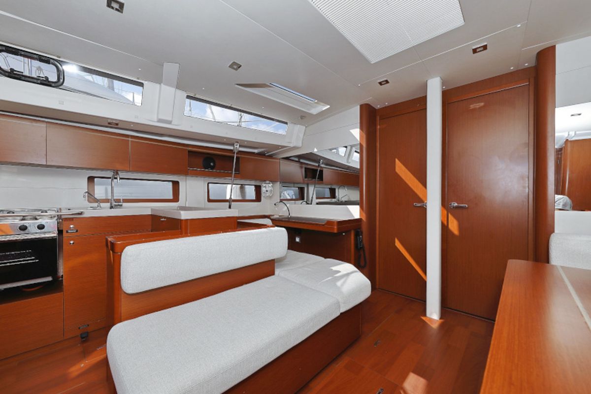 Salon of Grey Goose, a Beneteau Oceanis 51.1 sailboat at Općina Sukošan, Croatia