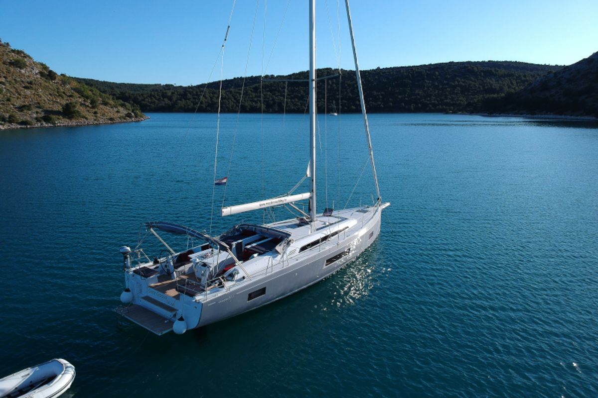 Exterior view of Grey Goose, a Beneteau Oceanis 51.1 sailboat at Općina Sukošan, Croatia