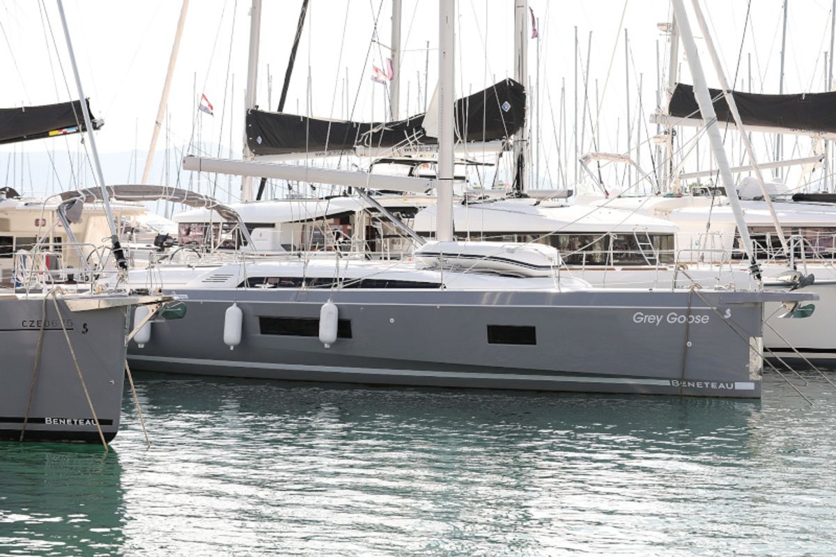Exterior view of Grey Goose, a Beneteau Oceanis 51.1 sailboat at Općina Sukošan, Croatia