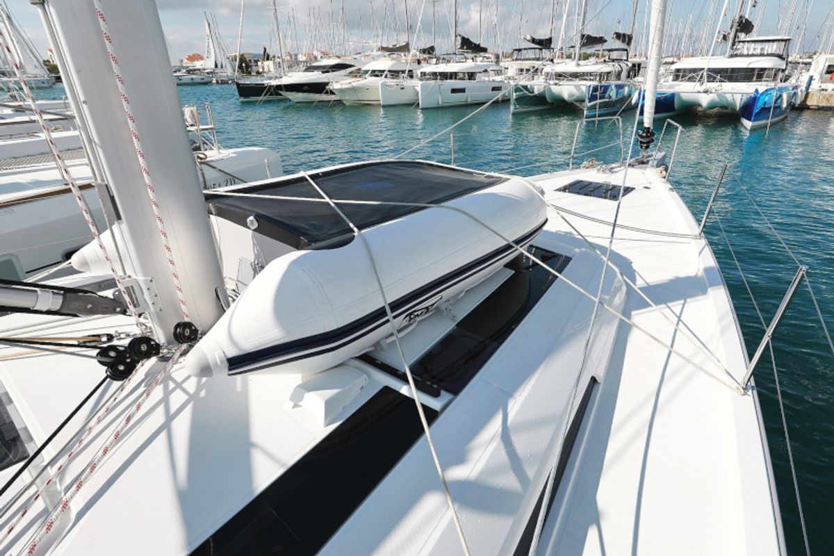 Deck of Grey Goose, a Beneteau Oceanis 51.1 sailboat at Općina Sukošan, Croatia