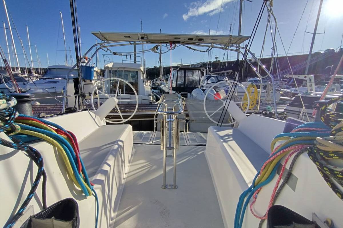 Cockpit of Bag Dir 3, a RM Yachts RM 1070 sailboat at Saint-Cast-le-Guildo, France