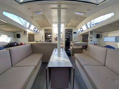Salon of Bag Dir 3, a RM Yachts RM 1070 sailboat at Saint-Cast-le-Guildo, France