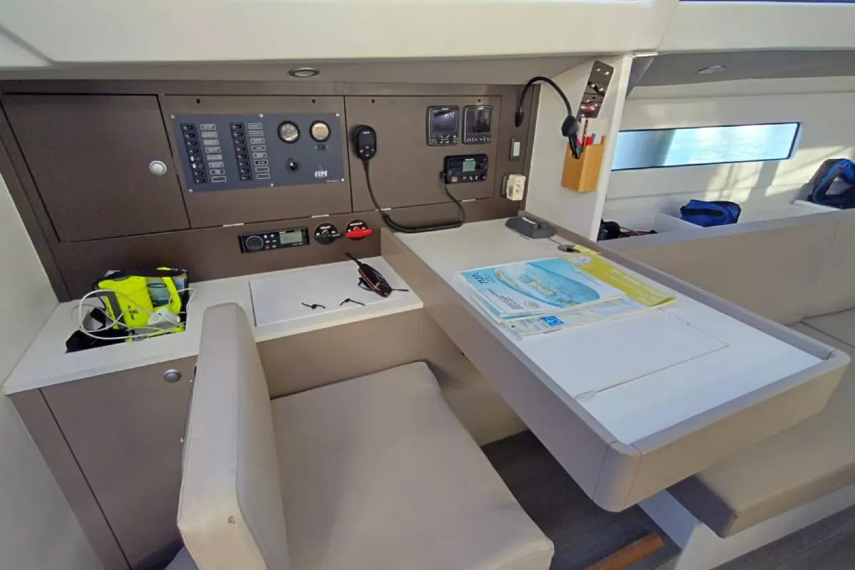Cockpit of Bag Dir 3, a RM Yachts RM 1070 sailboat at Saint-Cast-le-Guildo, France