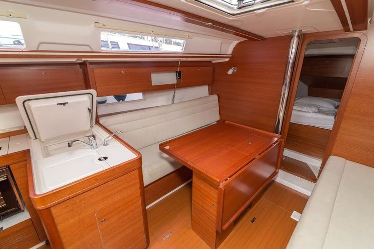 Galley of Pippi, a Dufour 335 GL sailboat at Primošten, Croatia
