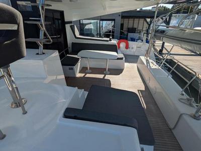 Deck of Petit Terre, a Lagoon 42 catamaran at Pointe-à-Pitre, France