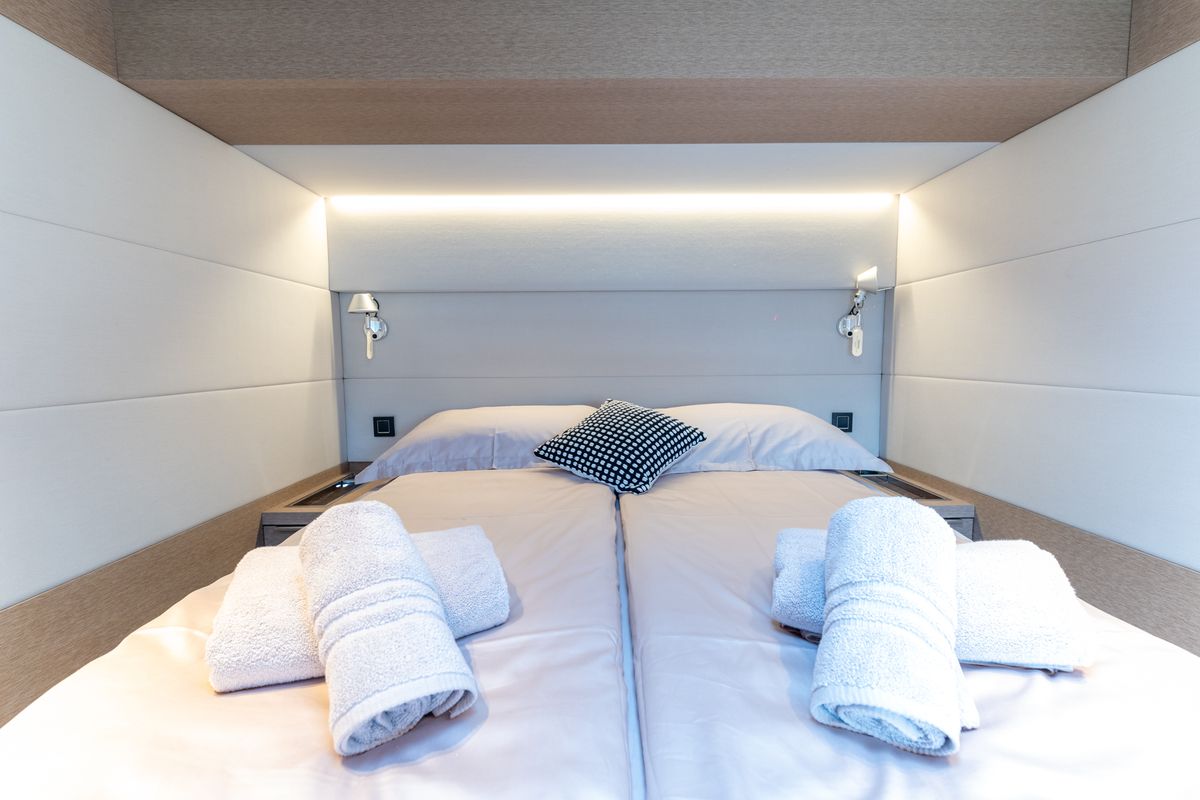 Cabin on Seaductive Orca, a Lagoon Sixty 5 catamaran at Split, Croatia