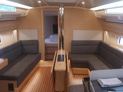 Salon of Seahawk, a Hanse Yachts Hanse 418 sailboat at Punat, Croatia