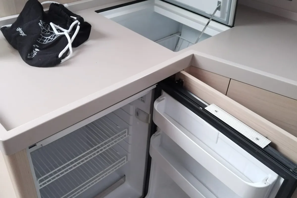 Galley of Seahawk, a Hanse Yachts Hanse 418 sailboat at Punat, Croatia