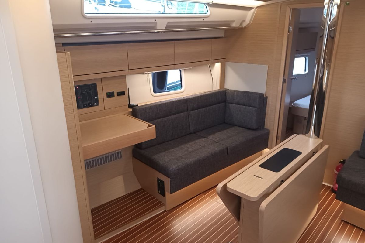 Salon of Seahawk, a Hanse Yachts Hanse 418 sailboat at Punat, Croatia