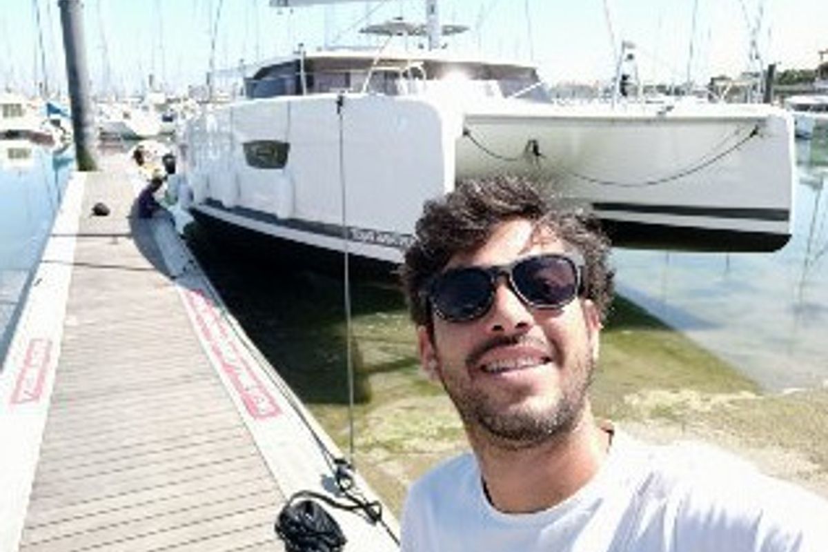 Dorella, a Fountaine Pajot Astréa 42 catamaran at Marsala, Italy