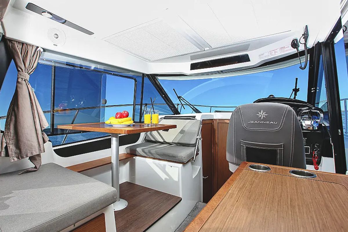 Salon of Ohana, a Jeanneau Merry Fisher 895 motorboat at Zadar, Croatia