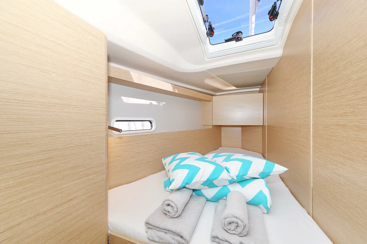 Cabin on Kind of magic, a Hanse Yachts Hanse 458 sailboat at Seget Donji, Croatia