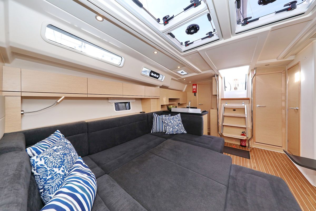 Salon of Kind of magic, a Hanse Yachts Hanse 458 sailboat at Seget Donji, Croatia