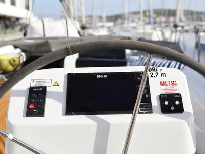 Cockpit of Kind of magic, a Hanse Yachts Hanse 458 sailboat at Seget Donji, Croatia