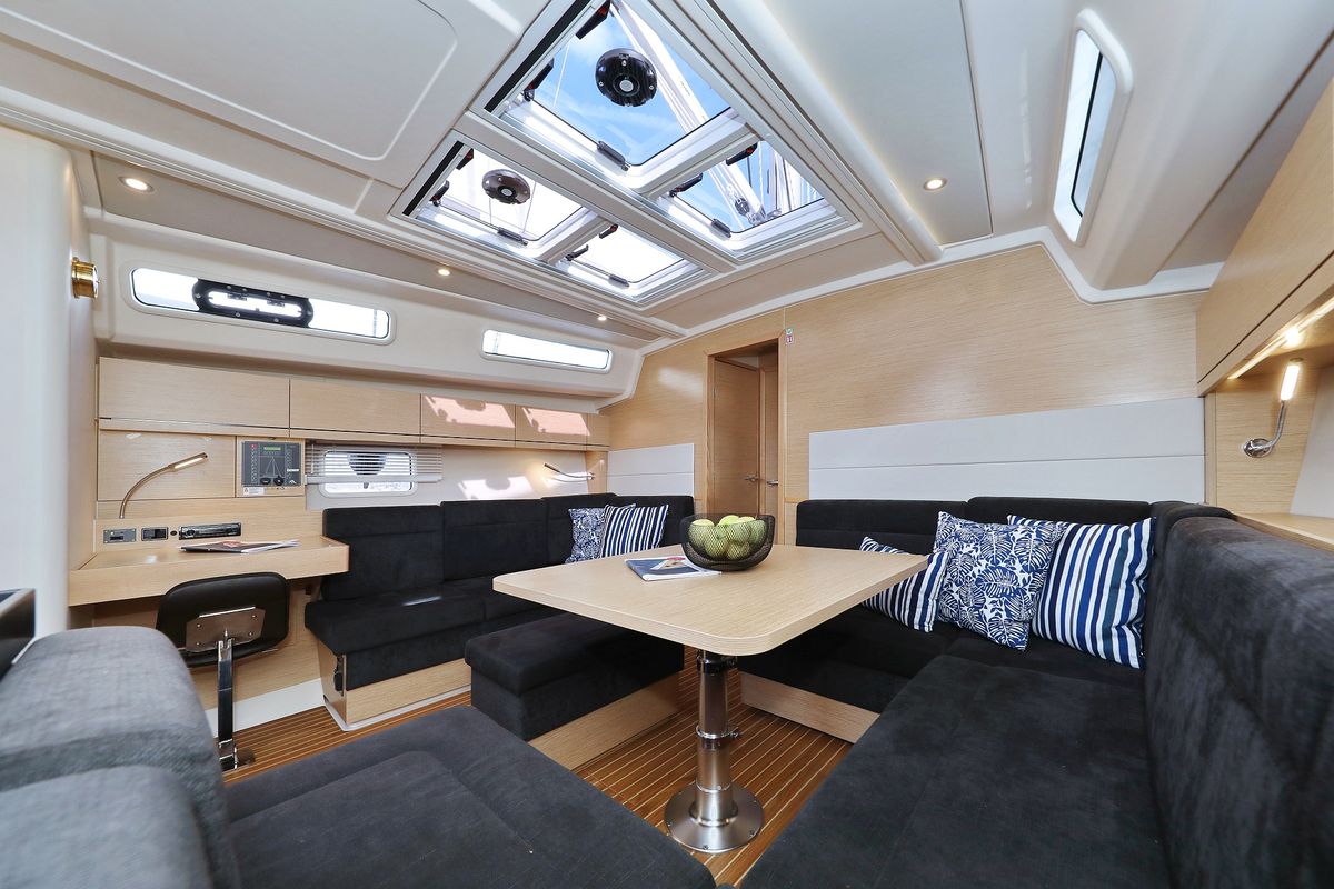 Salon of Kind of magic, a Hanse Yachts Hanse 458 sailboat at Seget Donji, Croatia