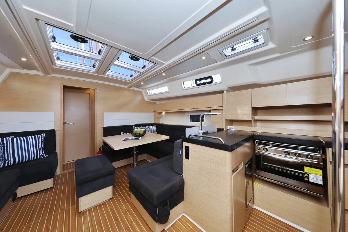 Salon of Kind of magic, a Hanse Yachts Hanse 458 sailboat at Seget Donji, Croatia