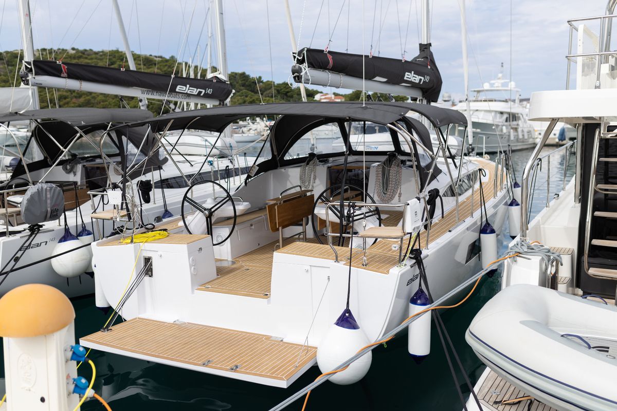 Exterior view of NIKA, a Elan Impression 45 sailboat at Split, Croatia