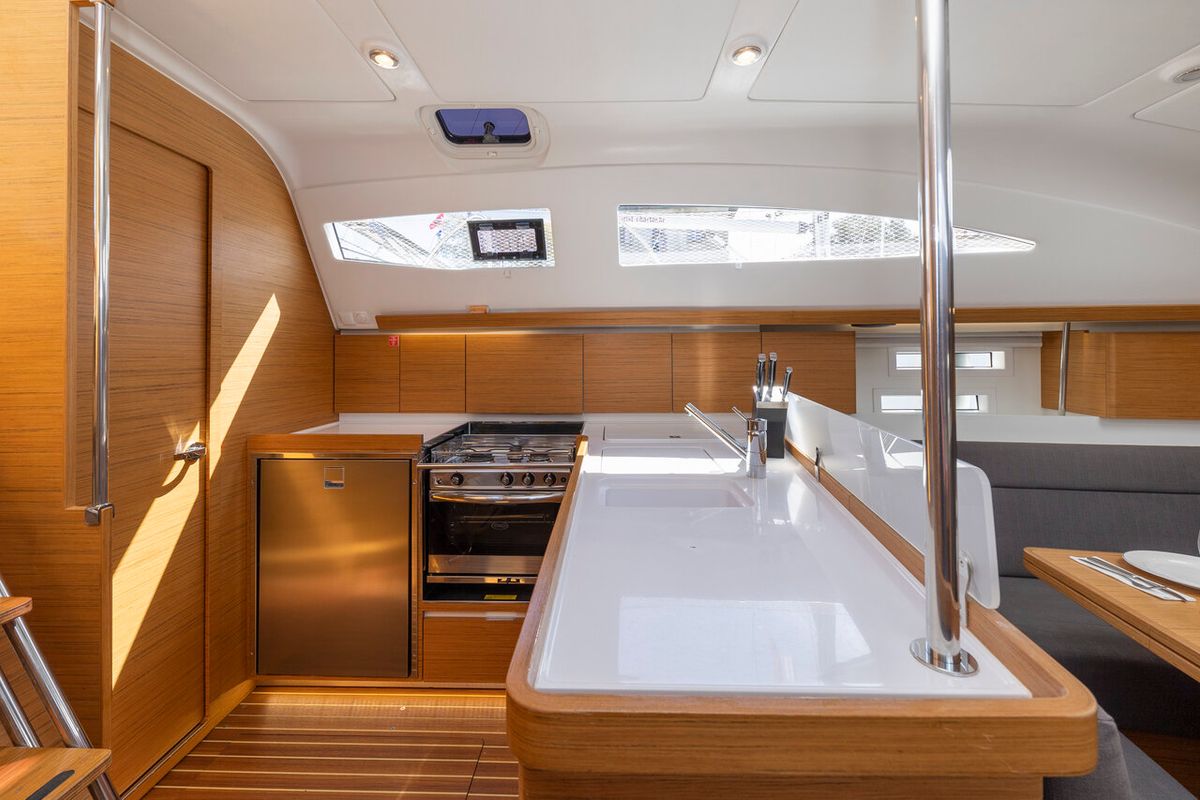 Cabin on Hotspot, a Elan Impression 45 sailboat at Zadar, Croatia