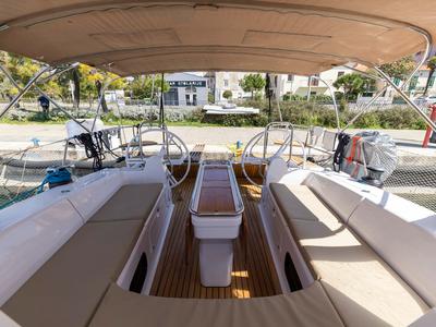 Cockpit of Hotspot, a Elan Impression 45 sailboat at Zadar, Croatia