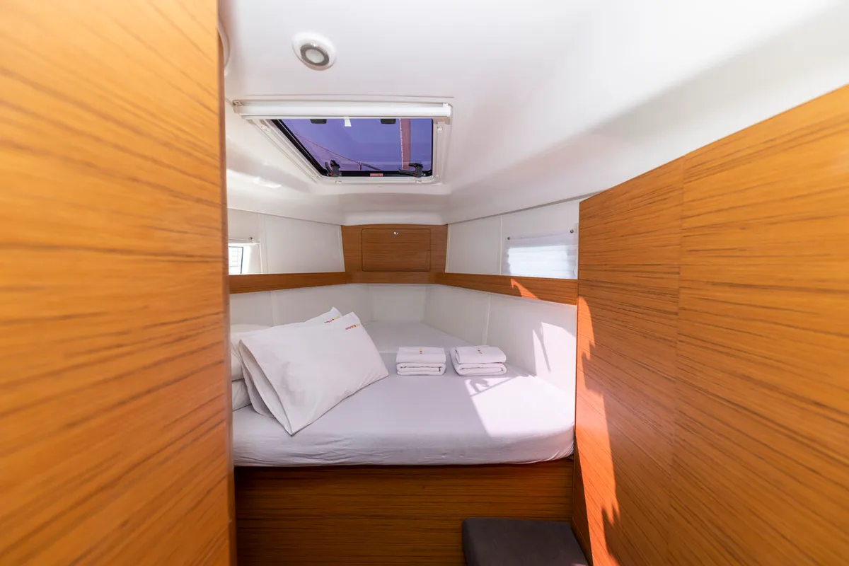 Cabin on Hotspot, a Elan Impression 45 sailboat at Zadar, Croatia