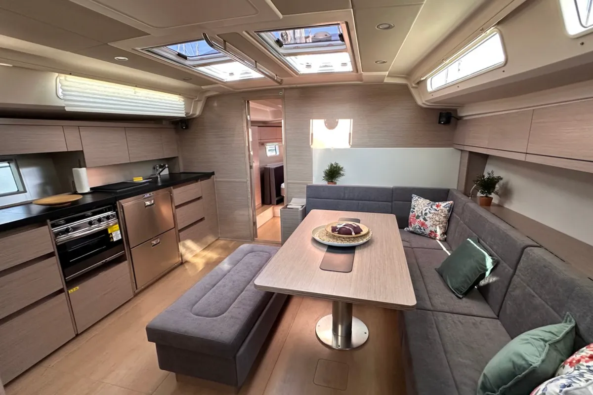 Bright Future, a Hanse Yachts Hanse 508 sailboat at Seget Donji, Croatia