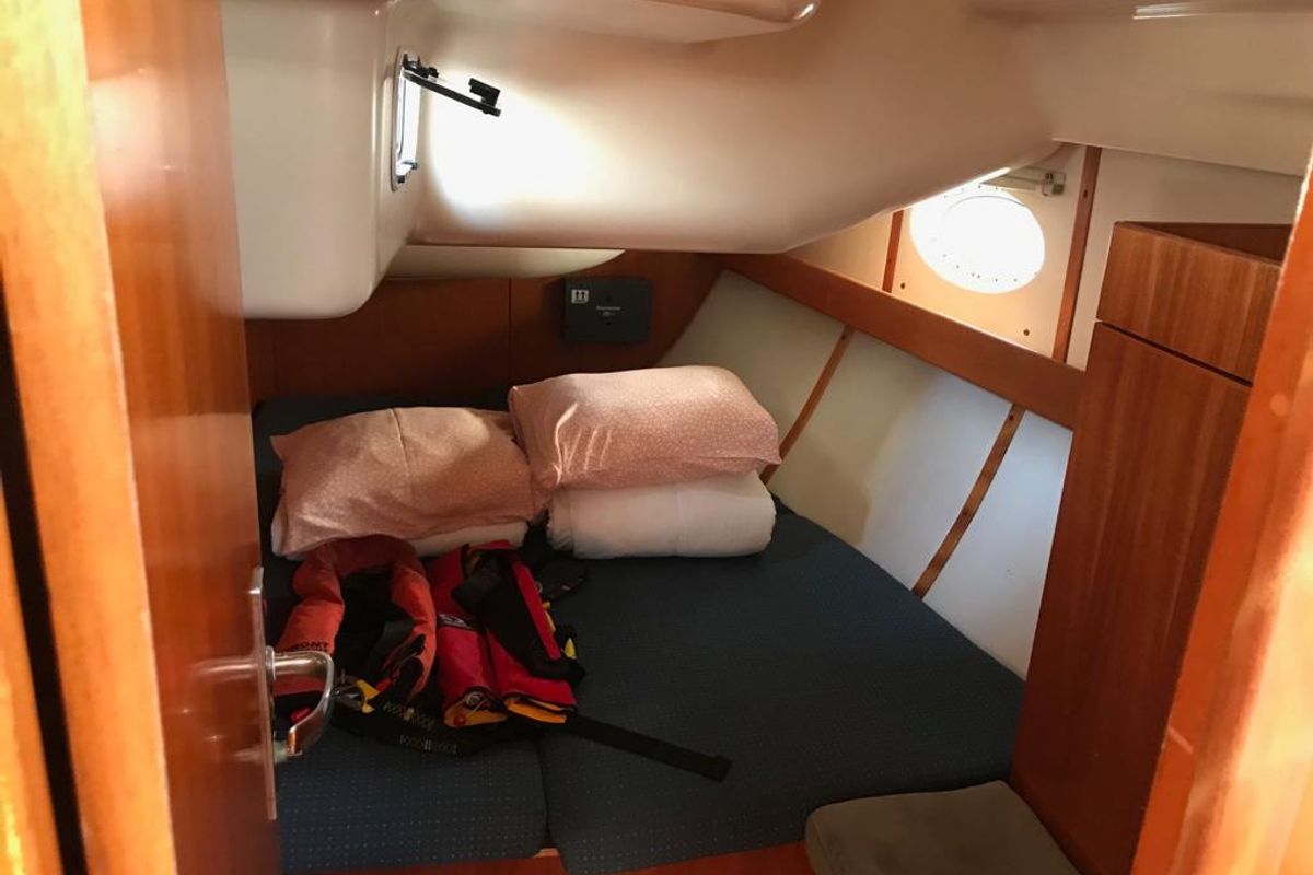 Cabin on Alboran XXVI Piñacolada (Las Galletas), a Elan Impression 434 sailboat at Elephant Butte Estates, United States