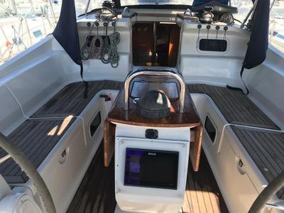 Cockpit of Alboran XXVI Piñacolada (Las Galletas), a Elan Impression 434 sailboat at Elephant Butte Estates, United States