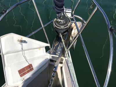 Deck of Alboran XXVI Piñacolada (Las Galletas), a Elan Impression 434 sailboat at Elephant Butte Estates, United States