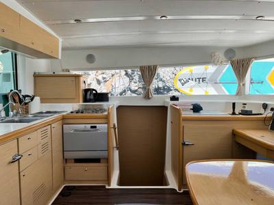 Galley of Comfort, a Lagoon 420 catamaran at Bodrum, Turkey