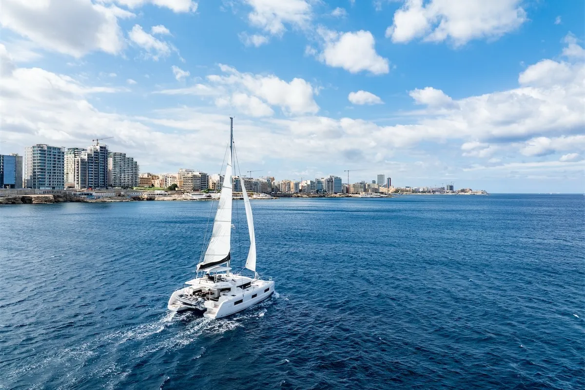 Premium, a Lagoon Lagoon 46 catamaran at Ta' Xbiex, Malta