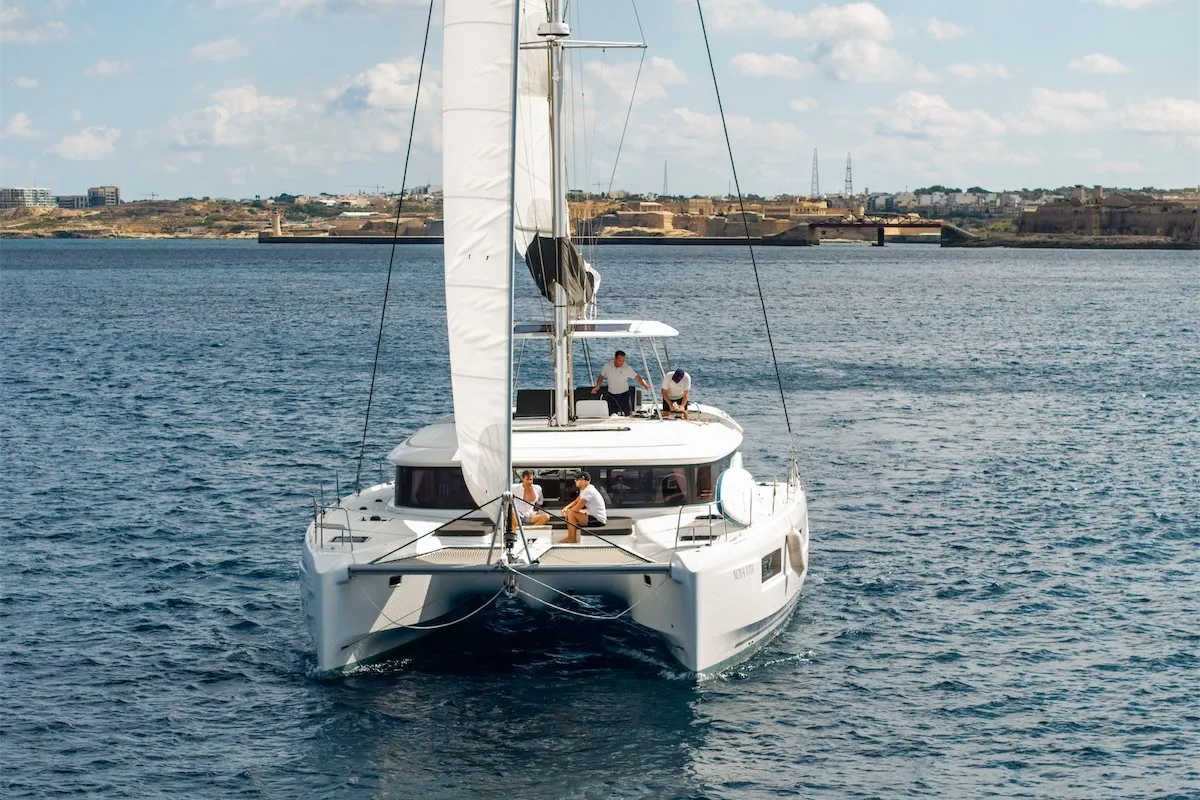 Premium, a Lagoon Lagoon 46 catamaran at Ta' Xbiex, Malta