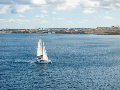 Premium, a Lagoon Lagoon 46 catamaran at Ta' Xbiex, Malta