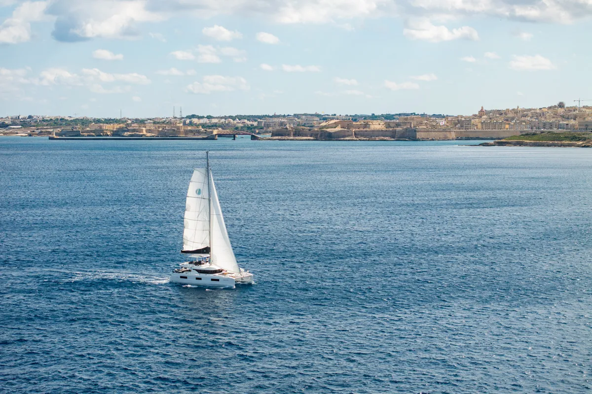 Premium, a Lagoon Lagoon 46 catamaran at Ta' Xbiex, Malta