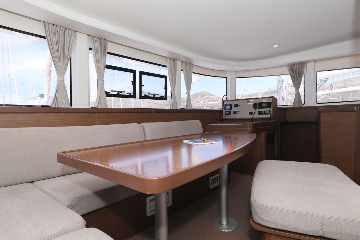 Salon of Sophie, a Lagoon 42 catamaran at Grad Trogir, Croatia